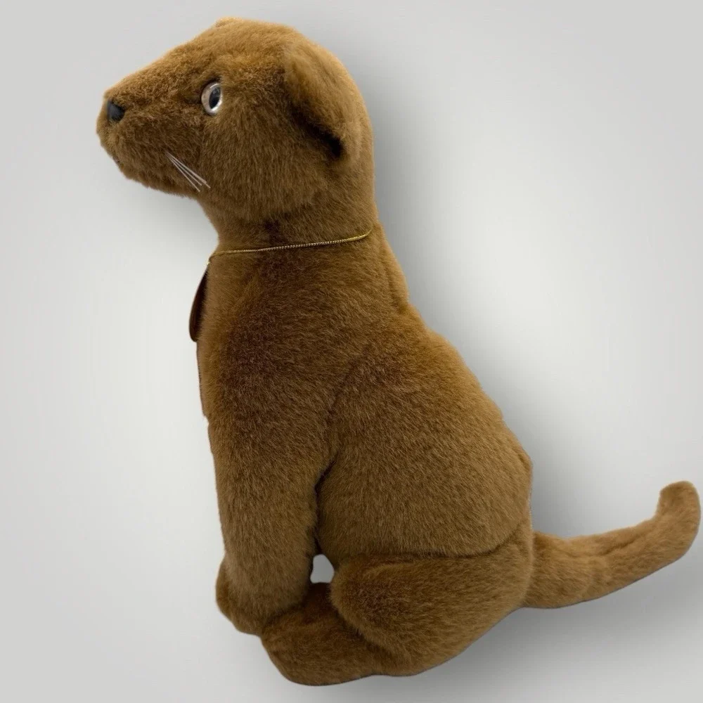 Toys R Us Soft Classics Vintage Brown Cat Plush Stuffed‎ Animal Realistic 13